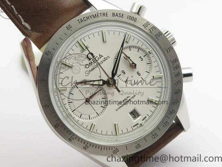 1221 Speedmaster ’57 Co-Axial OMF 1:1 Best Edition White Dial Silver Markers A9300 (Free Leather Strap) Efficient 8133